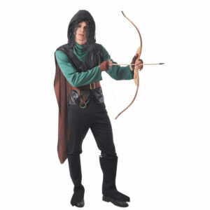 Costume Adulte Vert Archer Des Bois Luxe Deguisement Pour Fete Et Carnaval