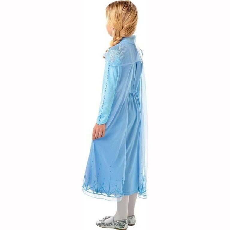 Costume Enfant Princesse Des Neiges Deguisement Fille Bleu Paillete 1