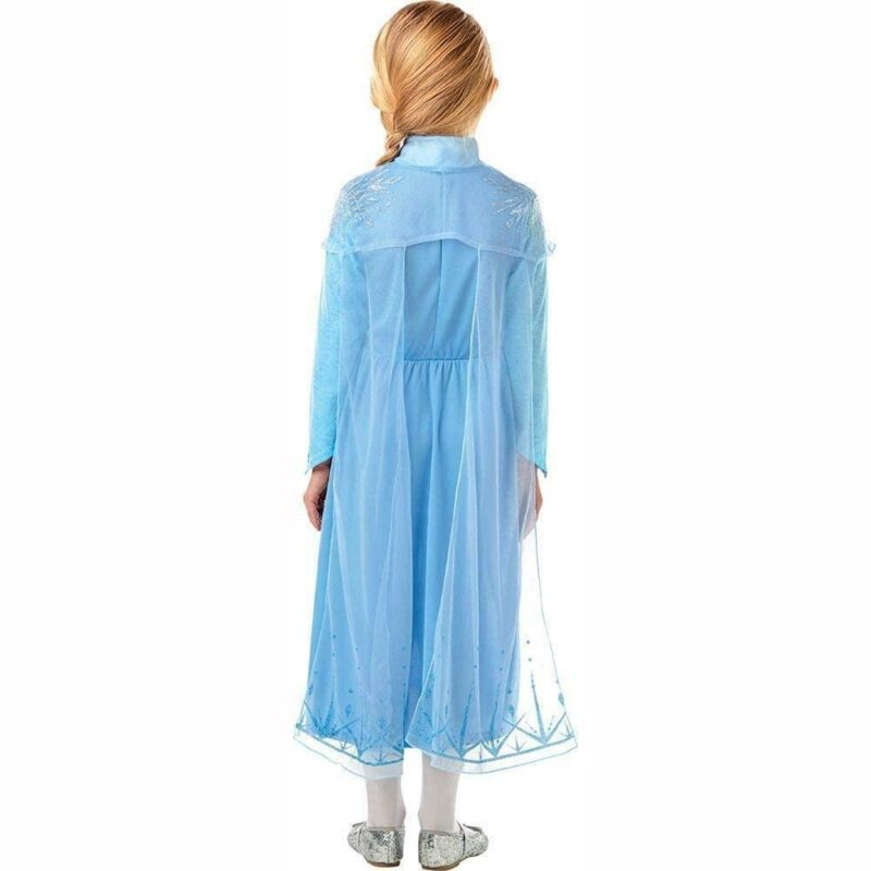 Costume Enfant Princesse Des Neiges Deguisement Fille Bleu Paillete 2