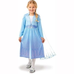 Costume Enfant Princesse Des Neiges Deguisement Fille Bleu Paillete 3