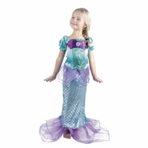 Costume Enfant Sirene Turquoise Paillete Ideal Pour Fetes Et Anniversaires