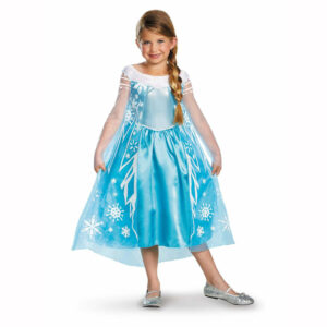 Costume Reine Des Neiges Enfant Deguisement Princesse Elsa Luxe Flocons