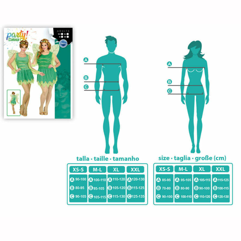 Deguisement Fee Adulte Femme Ailes Vertes Costume Feerique 1