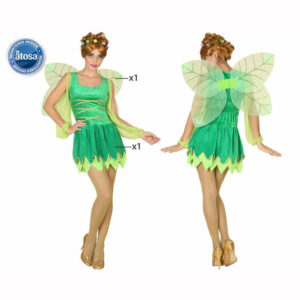 Deguisement Fee Adulte Femme Ailes Vertes Costume Feerique 2