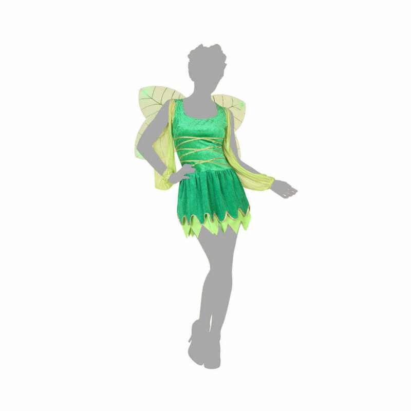 Deguisement Fee Adulte Femme Ailes Vertes Costume Feerique
