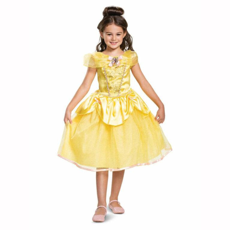 Deguisement Princesse Enfant Luxe Jaune Or Inspire De La Belle Et La Bete 1
