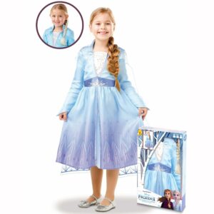 Deguisement Reine Des Neiges 2 Enfant Robe Tressee De Princesse 3
